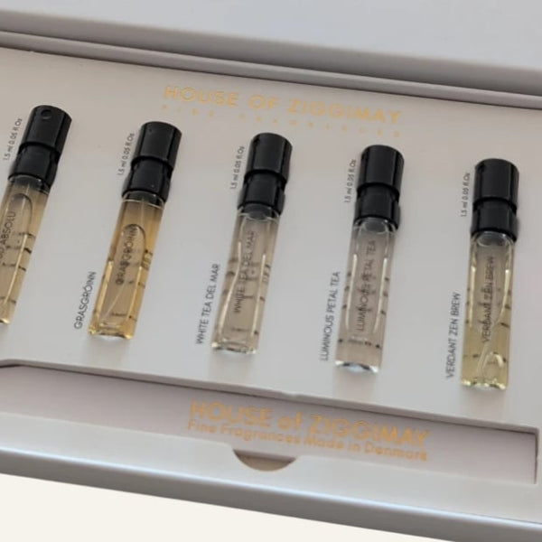 Close view of the five 1.5 ml samples in Discovery Box One