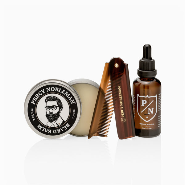 Percy Nobleman Premium Beard Care Kit unboxed